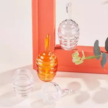 9 мл Honeycomb Lip Gloss Tube Прозрачный янтарный пластиковый контейнер для блеска для губ Бутылка коричневый