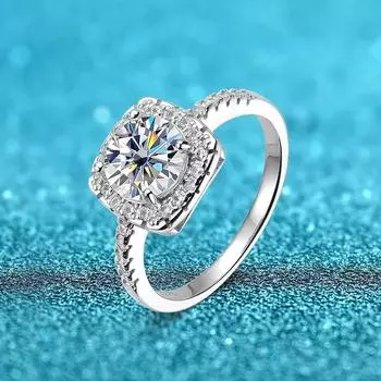 9 мм 3 карата D Цвет GRA Муассанит для помолвки для женщин Бесцветный рондовый сверкающий комплект для невесты из серебра 925 пробы, платины 6