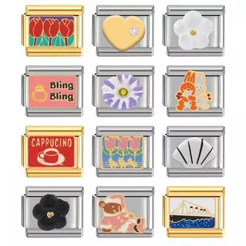 9 мм итальянский браслет из нержавеющей стали для женщин - модный стиль своими руками 2300150