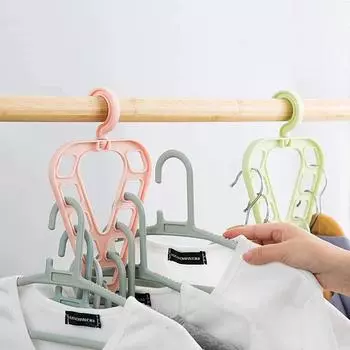 9-отверстий, экономящий место, вешалка Magic Clothes Hanger, органайзер для шкафа, многофункциональная вращающаяся на 360° сушилка Magic Hanger розовый