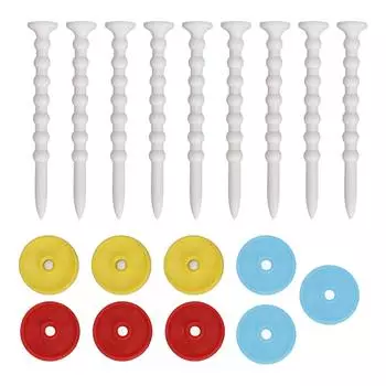 9 Pack Flightpath Driver Tees Low Friction Unbreakable Adjustable Multi Color Driver Tees