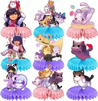 9 шт. центральных украшений в виде сот на день рождения Aphmau