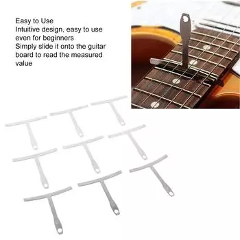 9 шт. гитарный датчик радиуса из нержавеющей стали под струну, измерительная линейка, инструмент для гитарного мастера