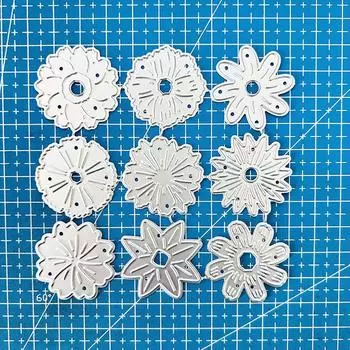 9 Pcs/lot Flower Petal Metal Cutting Dies for Card DIY Scrapbooking Embossing Stencil Paper Craft Album Template Dies dies