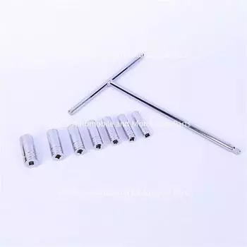 9-Piece Set Of T-Shaped Socket Wrenches Hardware Tool Maintenance Wrench Metric Combination CHINA