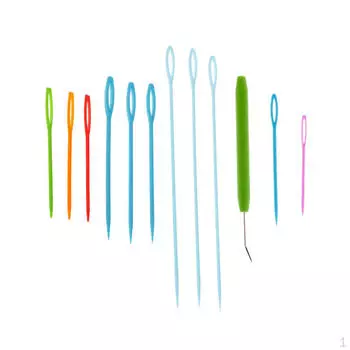 Набор из 9 пластиковых и вязальных крючков для вязания крючком для рукоделия