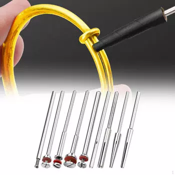 9 Pieces Sandpaper Clamp Rods Polishing Rod Sanding Paper Clip for Jewelry Making Polish Tools