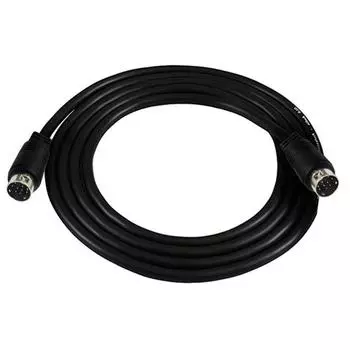 9-pin mini din audio equipment cable with male connector at both ends, 1 meter long