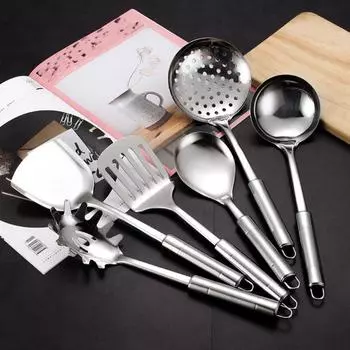 9 предметов кухонных принадлежностей из нержавеющей стали, набор нержавеющих лопаток, набор кухонных лопаток для супа 9pcs