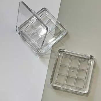 9 ячеек Пустой футляр для теней для век Палитра для хранения макияжа для женщин и девочек Макияж для начинающих Инструмент для самостоятельного нанесения теней для век onesize