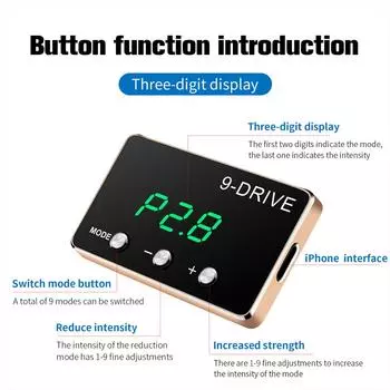 9-режимный электронный контроллер дроссельной заслонки Ускоритель 861 Windbooster Подходит для FORD F150 F250 MUSTANG Landrover MAZDA BT50 Jaguar XE золотой