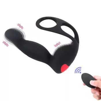 9 режимов задержки эякуляции анальная пробка массажер товары для взрослых секс-игрушки для мужчин эротический анальный вибратор стимулятор простаты Black