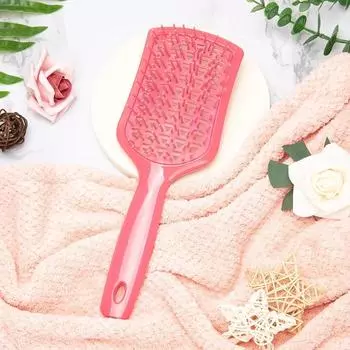 9-рядная расческа для распутывания волос Denman Detangler Hairbrush Scalp Massager Straight Curly Wet Removable DIY Hair Comb Brush чёрный