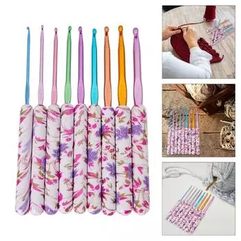 9 шт. эргономичный крючок для вязания с ручкой 2 мм-6 мм эргономичный крючок для вязания с длинной ручкой для начинающих любителей