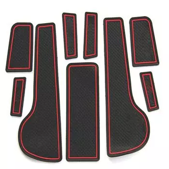 9 шт., автомобильный Стайлинг, интерьерный нескользящий коврик, коврик с дверной канавкой, резиновый коврик, подходящий для Chevrolet Cruze Sedan Hatchback красный