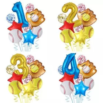 9 шт. бейсбольные шары для игр с мячом, тематическая вечеринка, фольгированные шары для мальчиков и мужчин, декор для вечеринки в честь дня рождения, спортивные игры, воздушные шары Globos, поставки