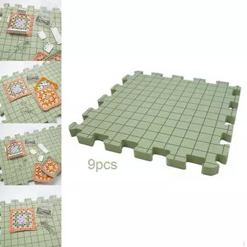 9 шт. блокирующие коврики для вязания с сетками, широкое применение, толстая пенопластовая доска, прочная