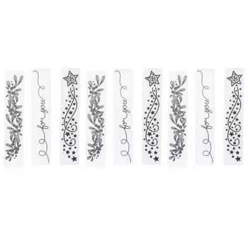 9 шт. цветочная пластиковая папка для тиснения для тисненых пластин ручной работы