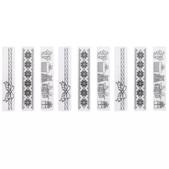 9 шт. Цветочная пластиковая папка для тиснения, бумажные украшения, шаблон для изготовления карточек, аксессуары