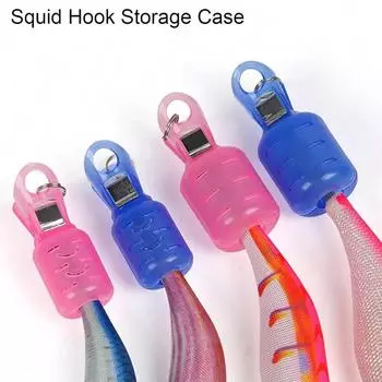 9 шт. деревянных крючков для креветок, крючков для кальмаров, набор для хранения, защитный набор, пластиковый зажим для хранения рыболовных снастей, пряжка для альпинизма