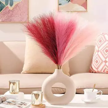 9 шт. DIY пушистый искусственный букет из пампасной травы, искусственный тростниковый цветок, растение, свадьба, гостиная, дом