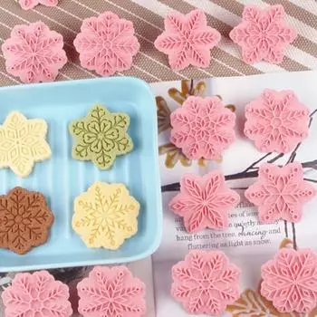 9 шт. формочки для печенья с антипригарным покрытием инструменты для украшения торта многоразовые удобные веселые рождественские снежинки для магазина B