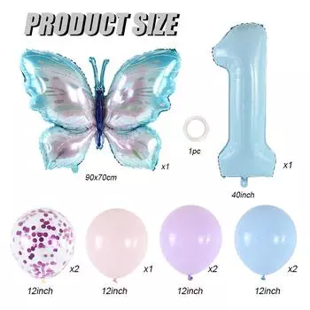 9 шт. гигантские бабочки 40 дюймов фольгированные шары набор макаруны латексные гелиевые шарики дети девочки день рождения вечеринка украшение для детского душа other