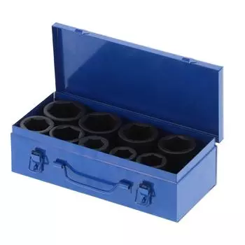 9 шт. Глубокий 6-точечный ударный гаечный ключ, набор головок, портативный автомобильный ручной инструмент с высоким крутящим моментом