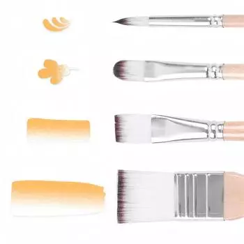 9 шт. Художественная кисть для рисования акварелью Кисть для масляной акриловой краски Акварельная гуашь Кисть с нейлоновой щетиной