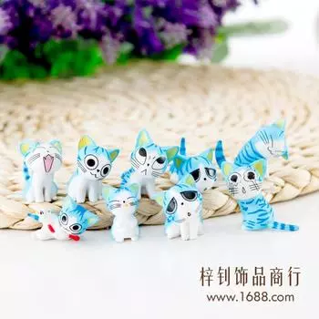 9 шт. имитация кавайи мини-кошка кукла мох микромир бонсай сад небольшой орнамент ландшафтный домашний сад украшение PTO_029VJZLY