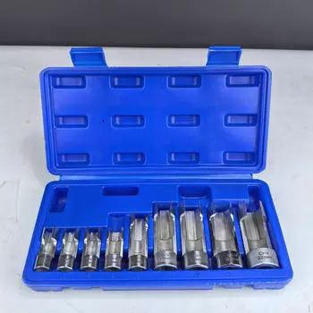 9 шт. Инструменты для снятия автомобильных кислородных датчиков 3/8 1/2 с футляром для хранения гайка 10 мм - 22 мм
