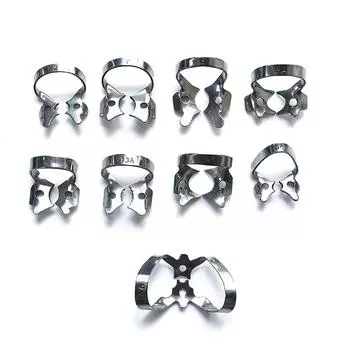 9 шт., инструменты для зубных дамб, зажимы для перфораторов, плоскогубцы для стоматологической клиники, перфоратор, резиновые ортодонтические инструменты