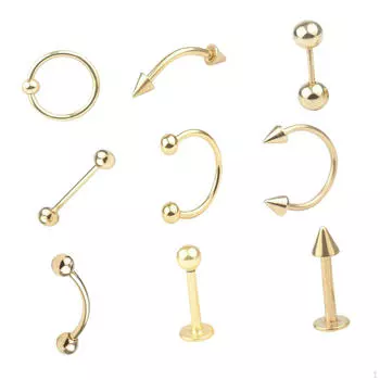 9 шт. Кольца для пупка болтаются, болтаются с длинным пирсингом пупка