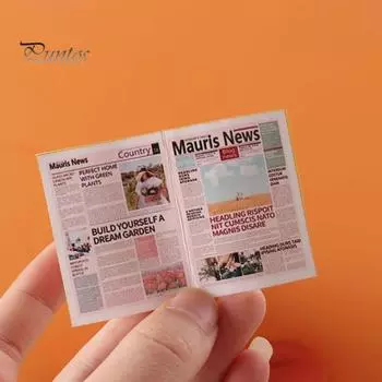 9 шт./компл. 1:12 модель газеты, реалистичная английская красочная мини-газета, модель журнала, игрушки, аксессуары для игрового дома 9pcs