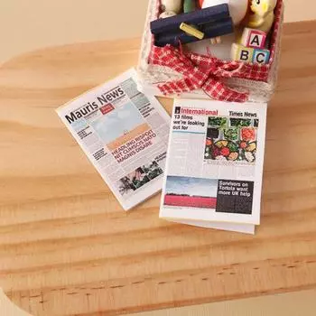 9 шт./компл. 1:12 модель газеты, реалистичная английская красочная мини-газета, модель журнала, игрушки, аксессуары для игрового дома