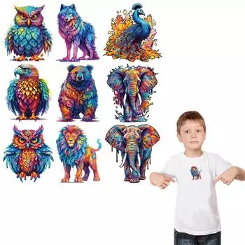 9 шт./компл. этнические животные термонаклейки на одежду термопресс толстовки топы DIY A-Level моющиеся виниловые наклейки на одежду