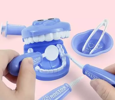 9 шт./компл. детские развивающие игрушки для вставных зубов дошкольного обучения, игра для чистки зубов, детские игрушки, ролевые игры, медицинские инструменты, забавные игрушки зелёный