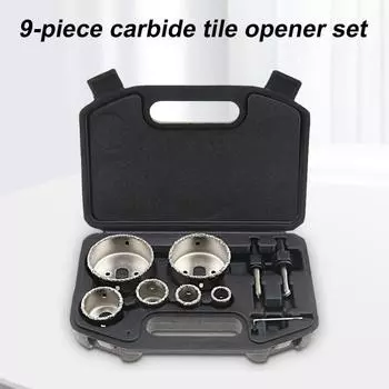 9 шт./компл. комплект кольцевой пилы, высокопрочный специальный инструмент для резки острых отверстий, аксессуары для перфорации для мастерской M14