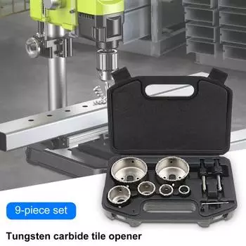 9 шт./компл. комплект кольцевых пил, высокопрочный специальный инструмент для резки острых отверстий, аксессуары для штамповки, мастерская
