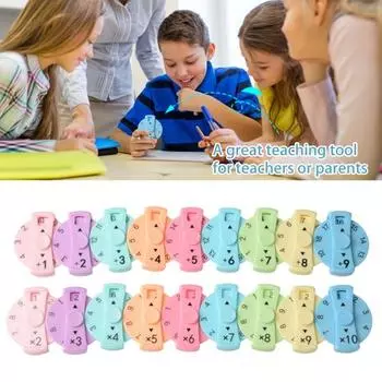 9 шт./компл. Математический спиннер, сложение, вычитание, умножение, деление, обучающий образовательный математический факт, спиннер, игрушка, арифметика A