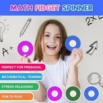 9 шт./компл. Математический спиннер, сложение, вычитание, умножение, деление, обучающая образовательная игрушка-спиннер по математике, арифметическое учебное пособие по математике A