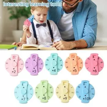 9 шт./компл. Математический спиннер, сложение, вычитание, умножение, деление, обучающая образовательная игрушка-спиннер по математике, арифметическое учебное пособие по математике A