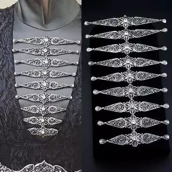 9 шт./компл. нагрудник кристалл арабский кафтан бижутерия Sunspicems золото серебряный цвет свадебное платье аксессуары подарок невесте 4 цвета коричневый/золотой