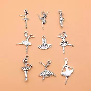 9 шт./компл., подвески для балета, принадлежности для изготовления ювелирных изделий, фурнитура? насыпной