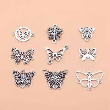 9 шт./компл. Соединитель-бабочка, подвески, аксессуары для ювелирных изделий? Ручной работы