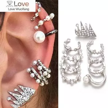 9 шт. / Комплект клипсы для ушей Bohemia Ear Cuffs Ear Earrings Fashion Non-Pierced Ears For Women Girls Ears