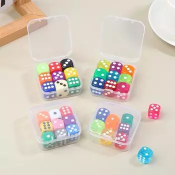 9 шт./кор. квадратные игральные кости 6 граней игральные кости для казино настольные игральные кости однотонные прозрачные акриловые игральные кости D6 14/16 мм игральные кости для настольной игры в пабе 14mm