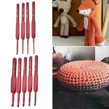 9 шт. крючок для вязания крючком, легкие эргономичные спицы для вязания крючком, прочные длинные вязальные иглы, аксессуары для вязания крючком