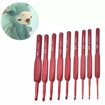 9 шт. крючок для вязания крючком, легкие эргономичные спицы для вязания крючком, прочные длинные вязальные иглы, аксессуары для вязания крючком Sets