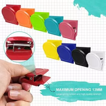 9 шт. магнитные зажимы для холодильника, прочные металлические магнитные зажимы, магнитные зажимы для доски, разноцветные магнитные зажимы для холодильника 9pcs